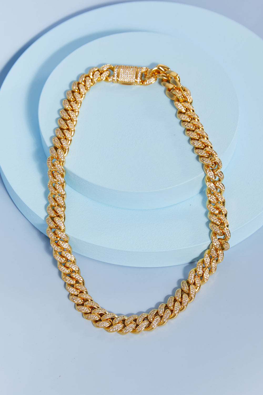 Brass Curb Chain Necklace-1