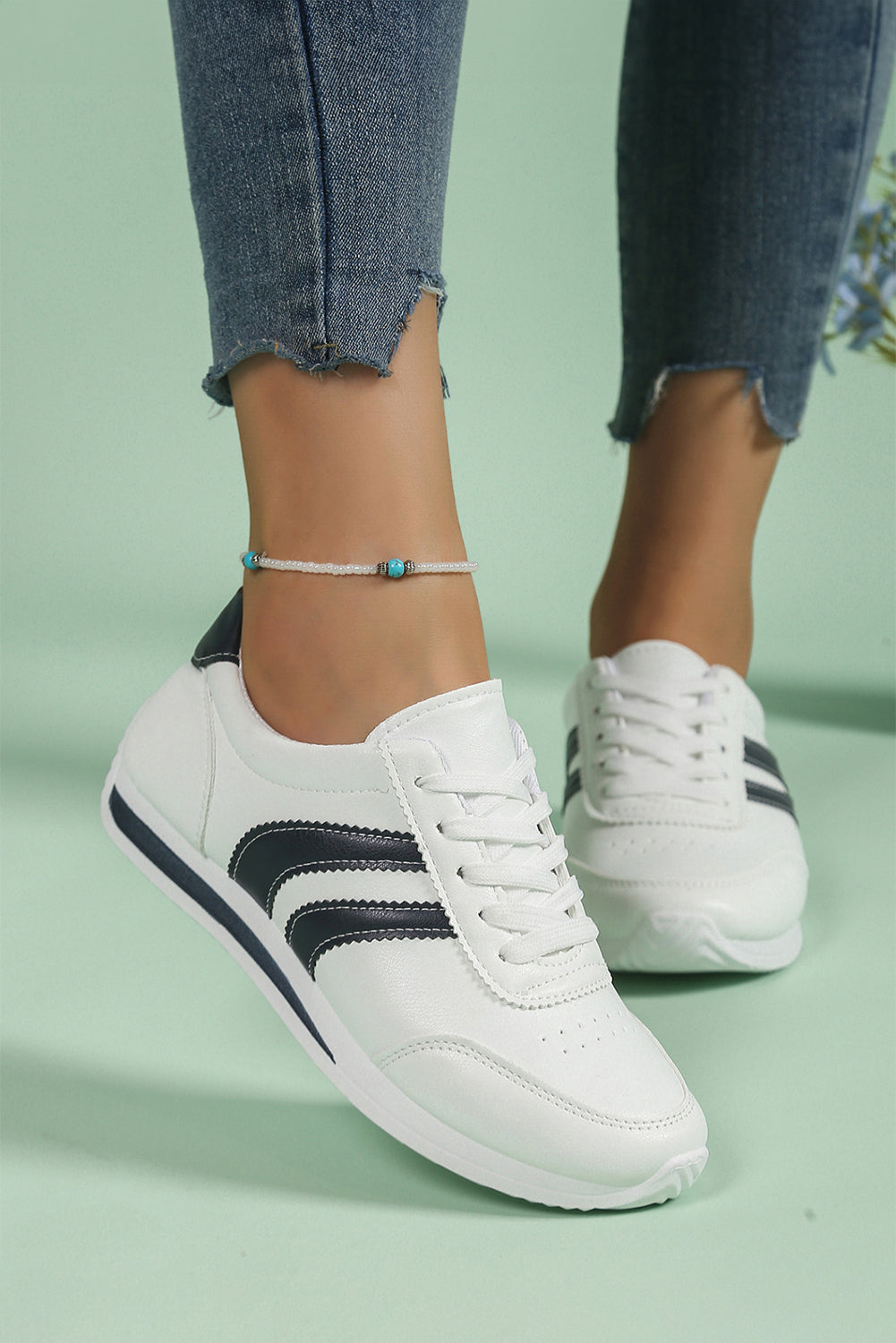 Isabella Lace Up Flat Shoes-2