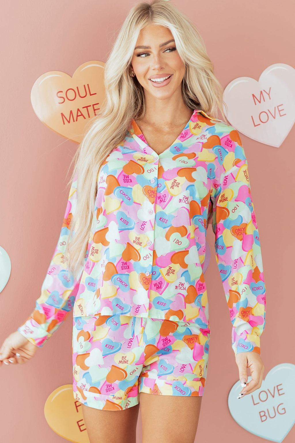 Remi Heart Collared Tunic Shirt-3