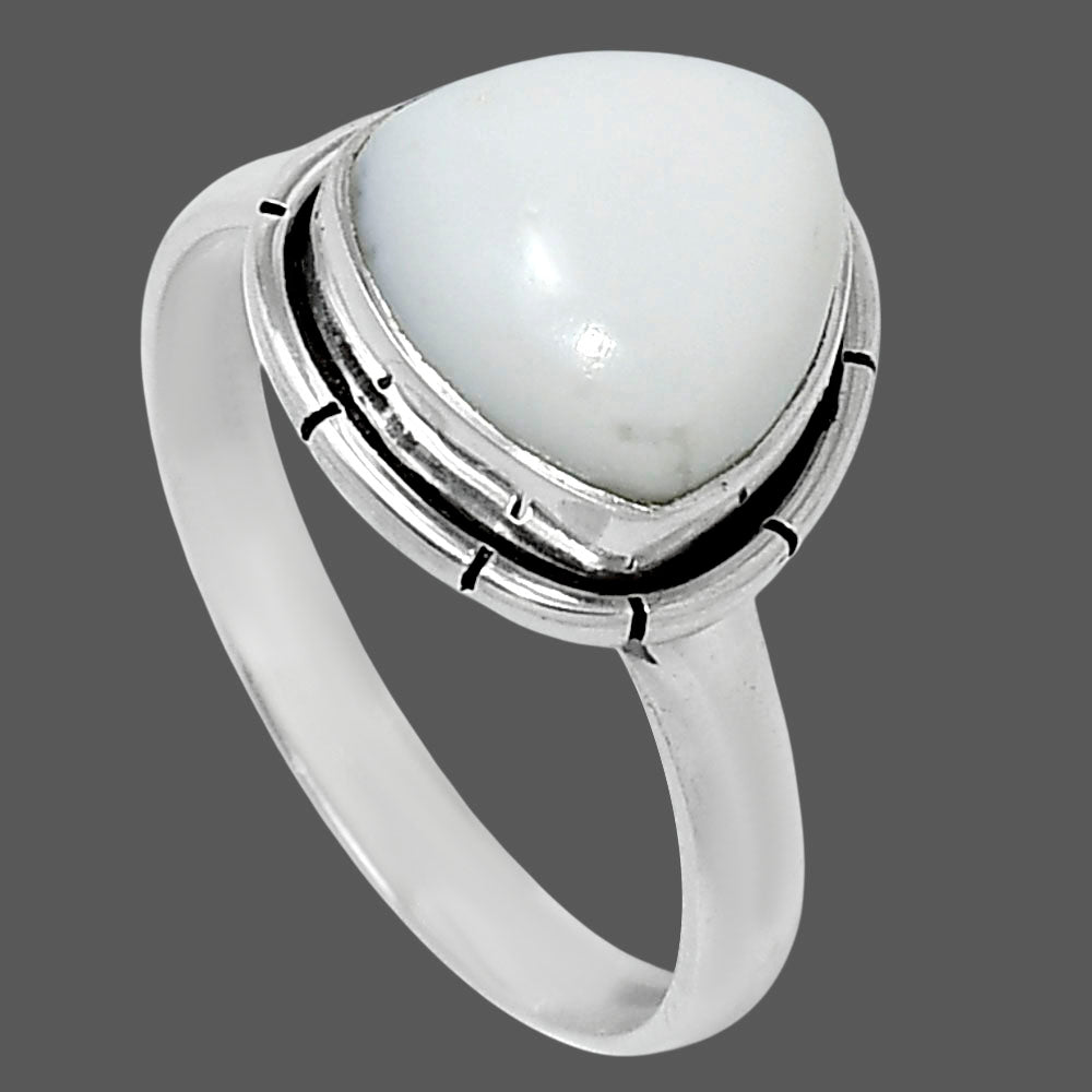 Natural White Opal Ring size-8 R-1011 50-ER14779-2