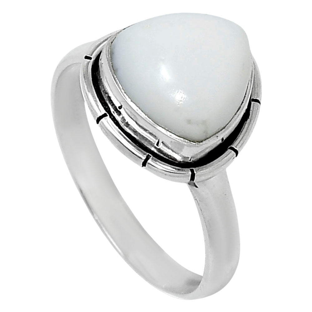 Natural White Opal Ring size-8 R-1011 50-ER14779-1