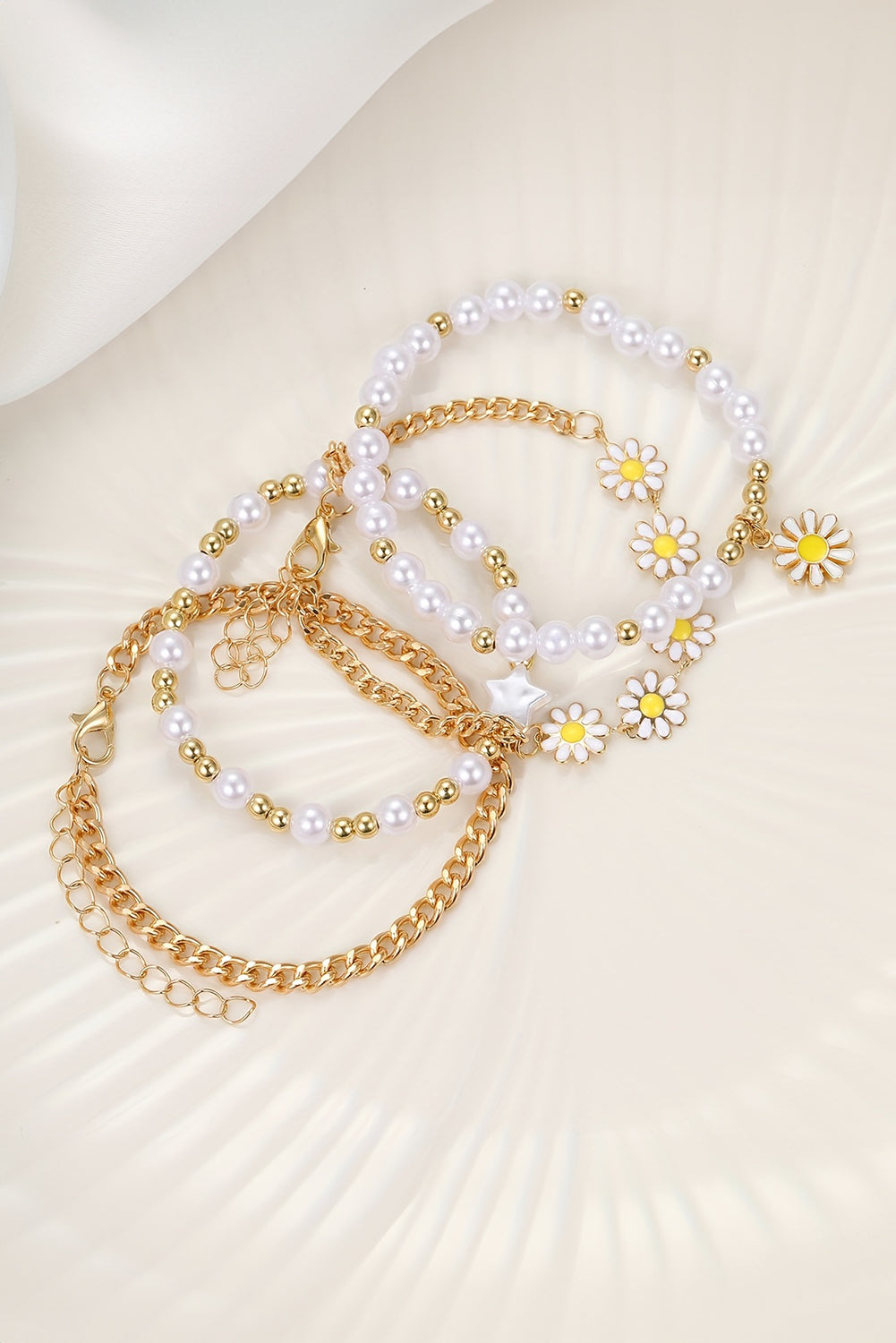 April Beaded Chain Bracelet Set-3
