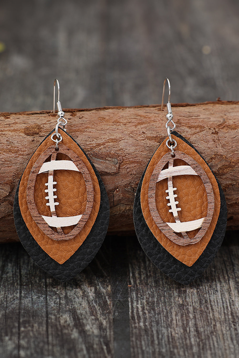 Imani Pu Leather Drop Earrings-1