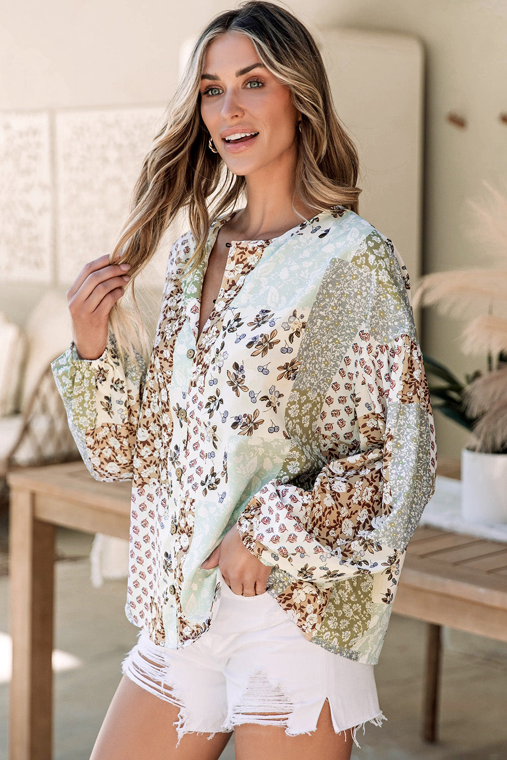 Winnie Long Puff Sleeve Shirt-2
