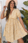 Charleigh Floral Short Sleeve Mini Dress-0