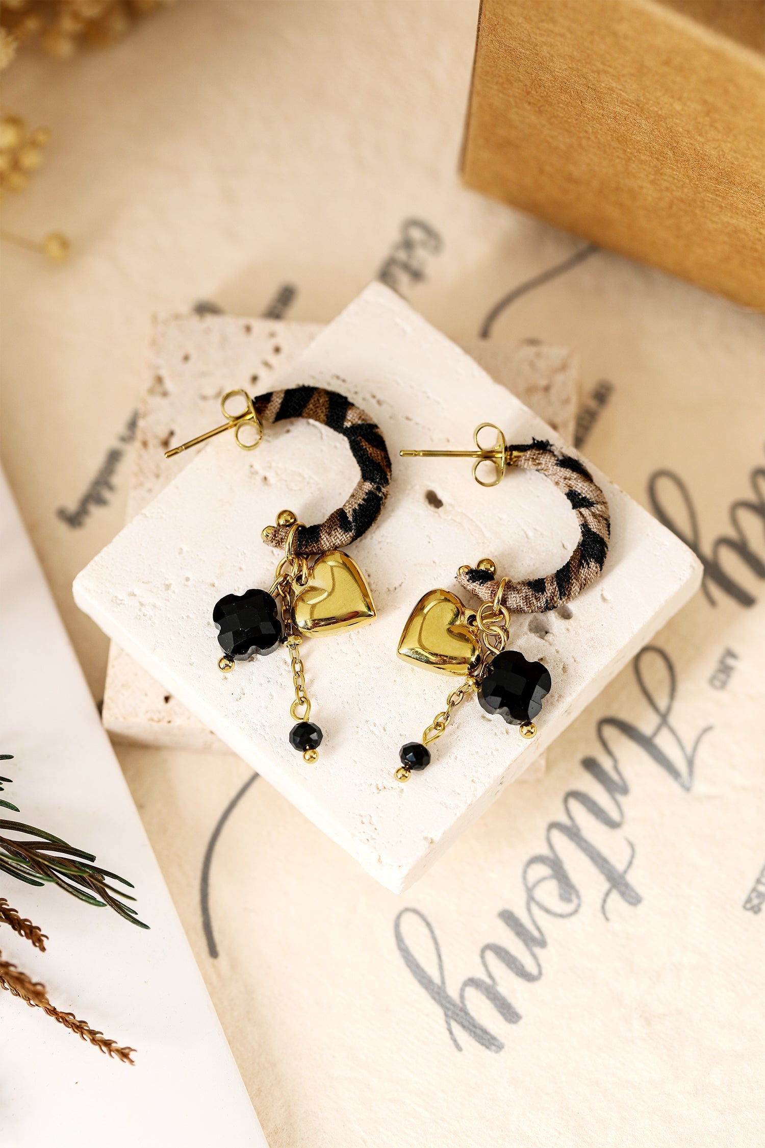 Bethany Wrapped Open Loop Earrings-1