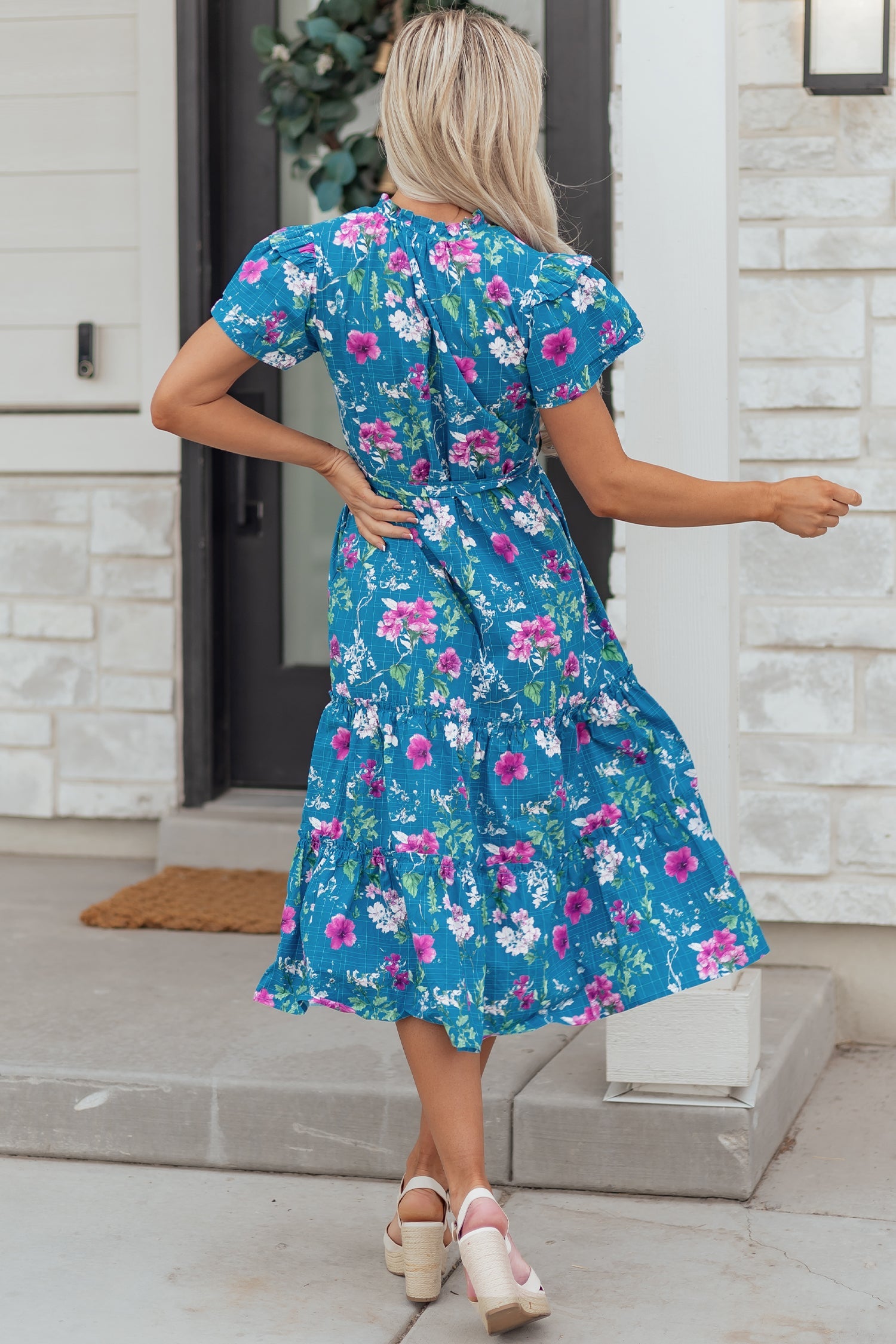 Tessa Tie Belted Long Dress-1