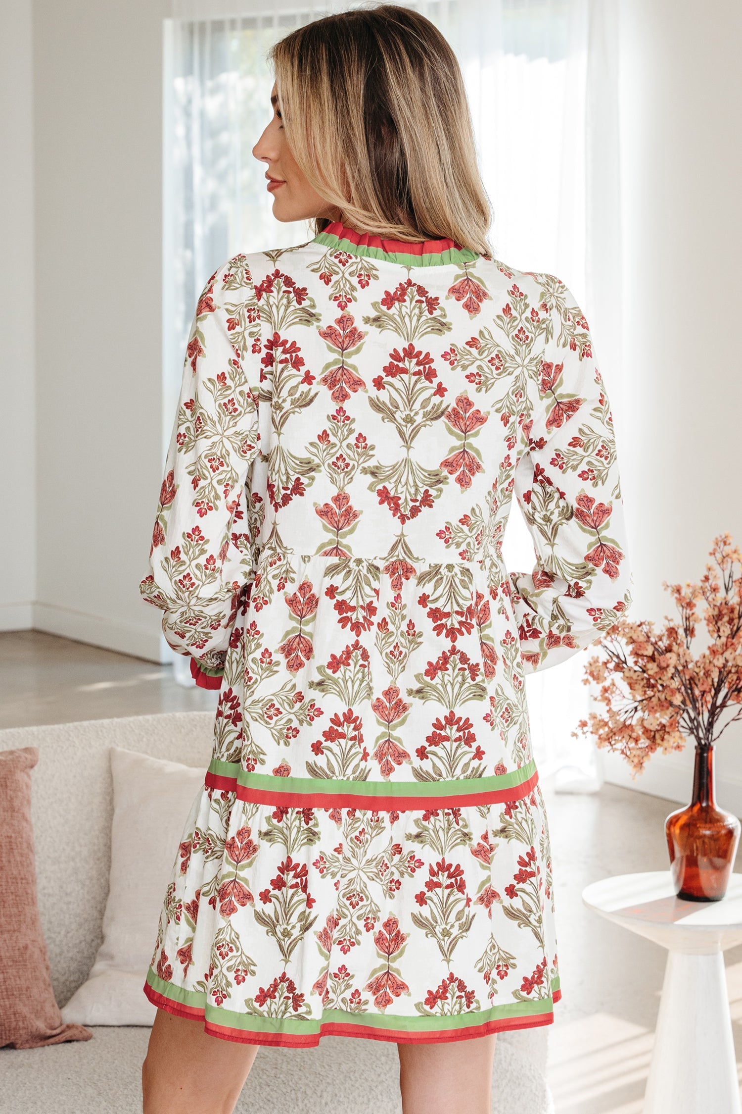 Jade Long Sleeve Flared Dress-1