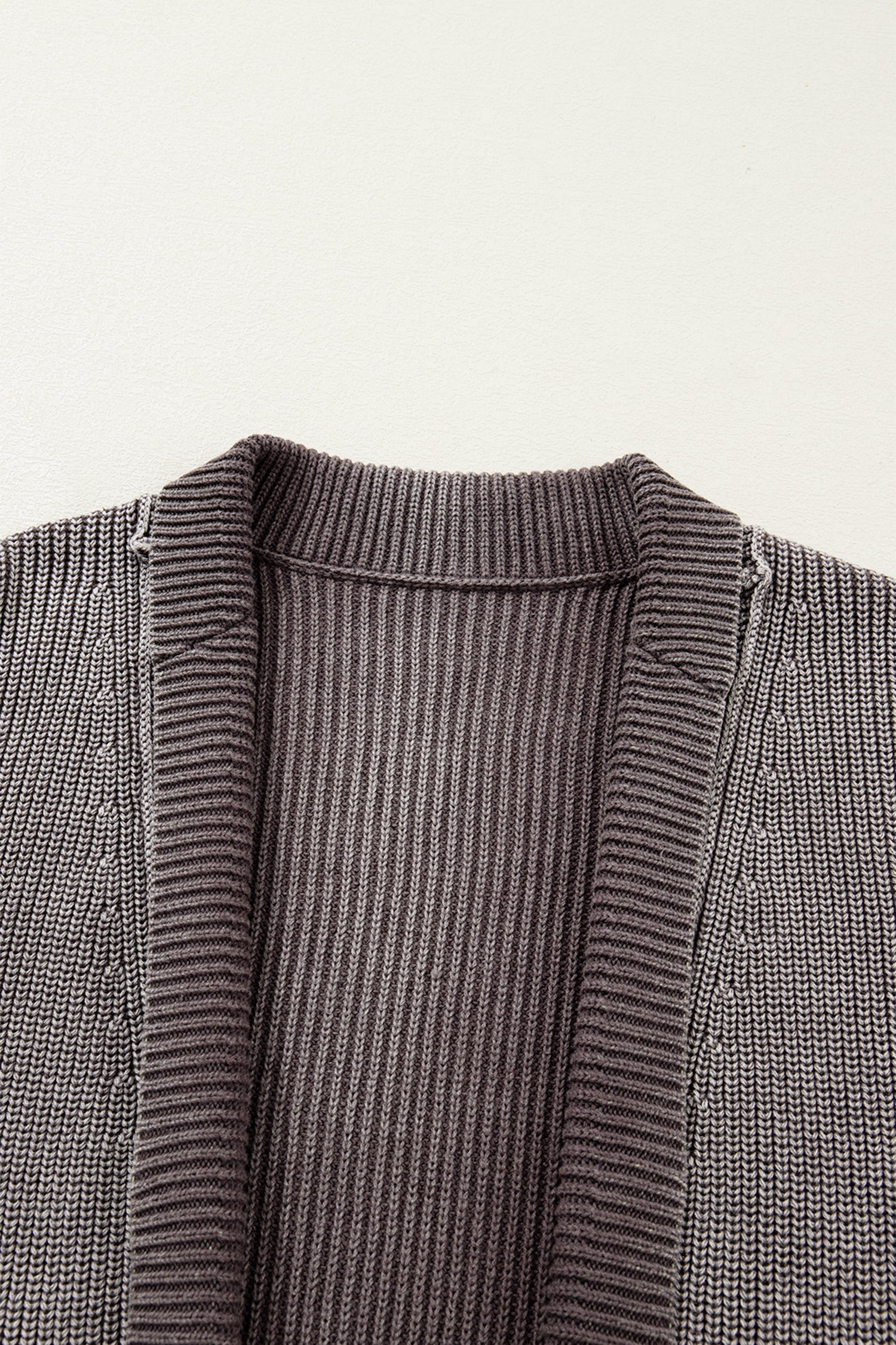 Sunny Patchwork Knit Open Sweater-2