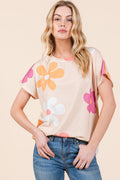 BOMBOM Floral Short Sleeve T-Shirt-0