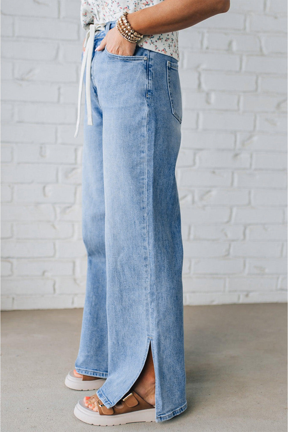 Noah Rise Drawstring Casual Jeans-2