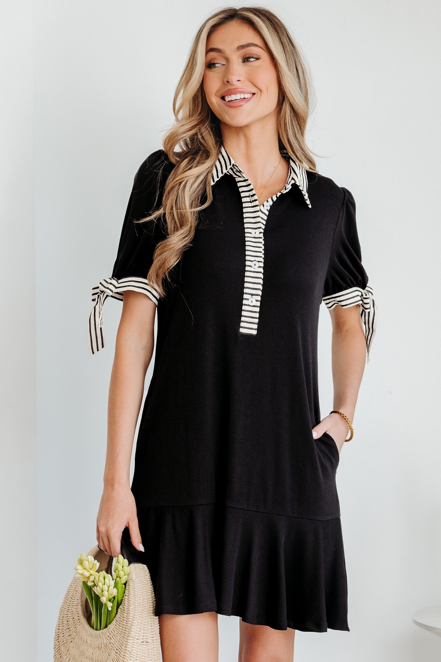 Mckenzie Sleeve Shift Mini Dress-0