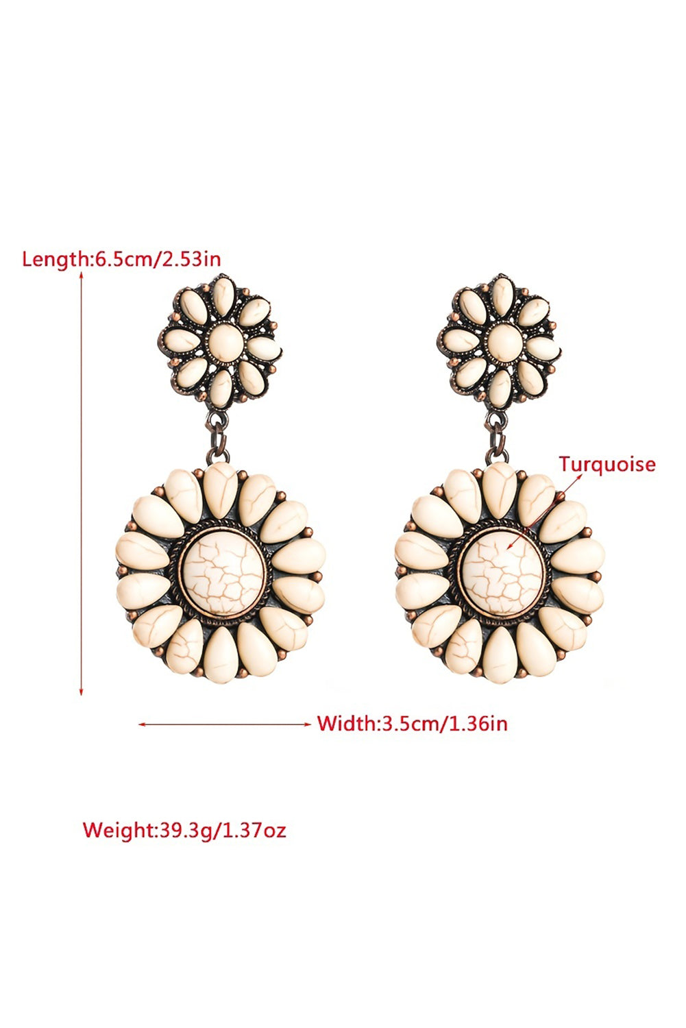 Daniela Flower Shape Stud Earrings-3