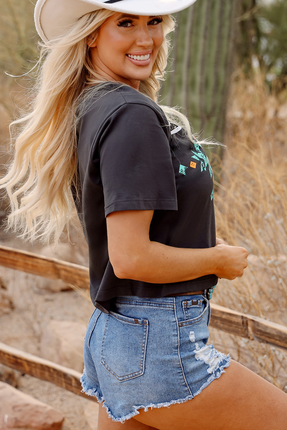 Reya aztec Graphic T Shirt-3