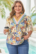 Alayna Woven Half Sleeve PLUS Blouse-0