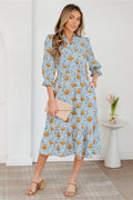 Rosalee Bracelet Sleeve Long Dress-0
