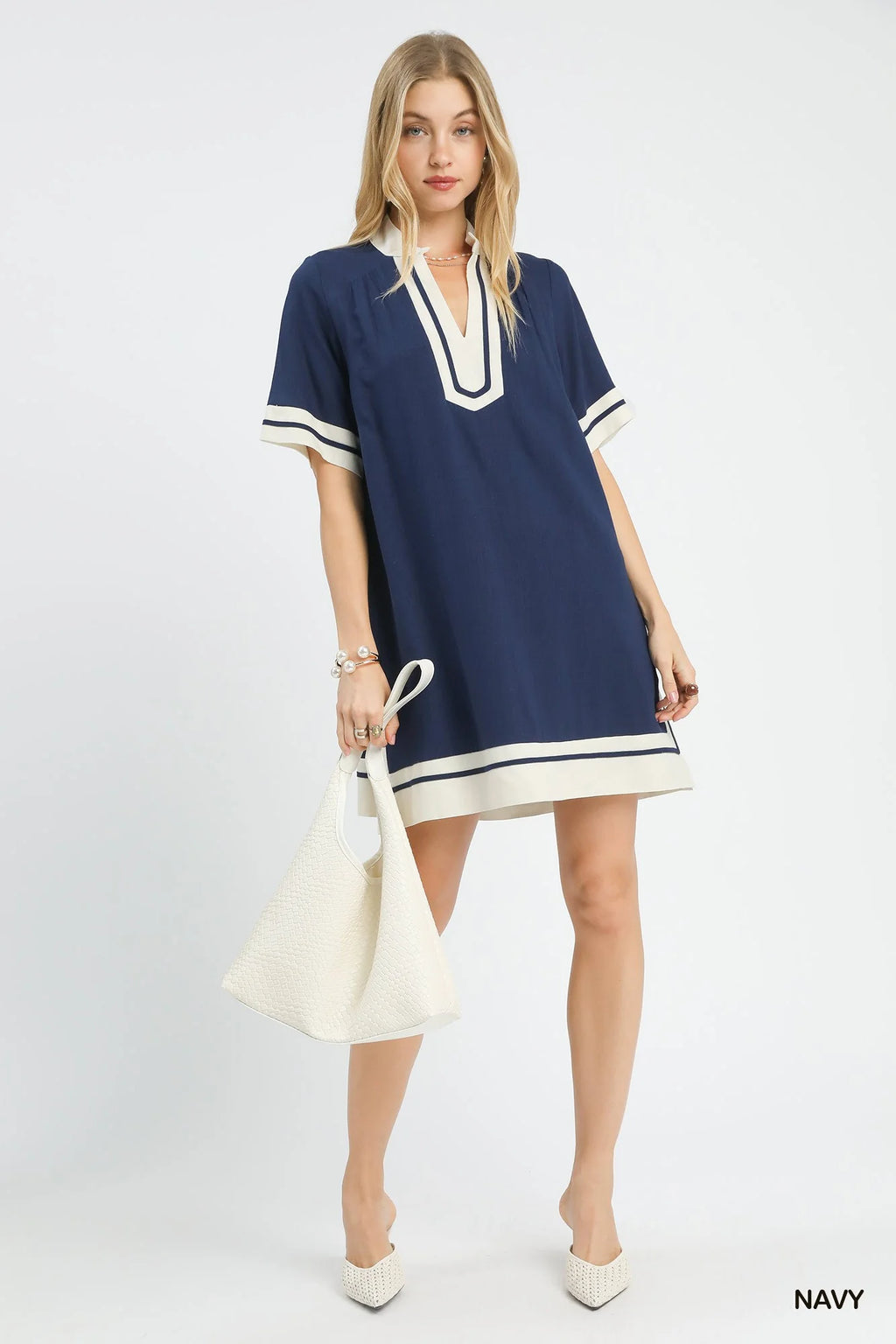 Umgee Linen Rayon Mini Dress-4