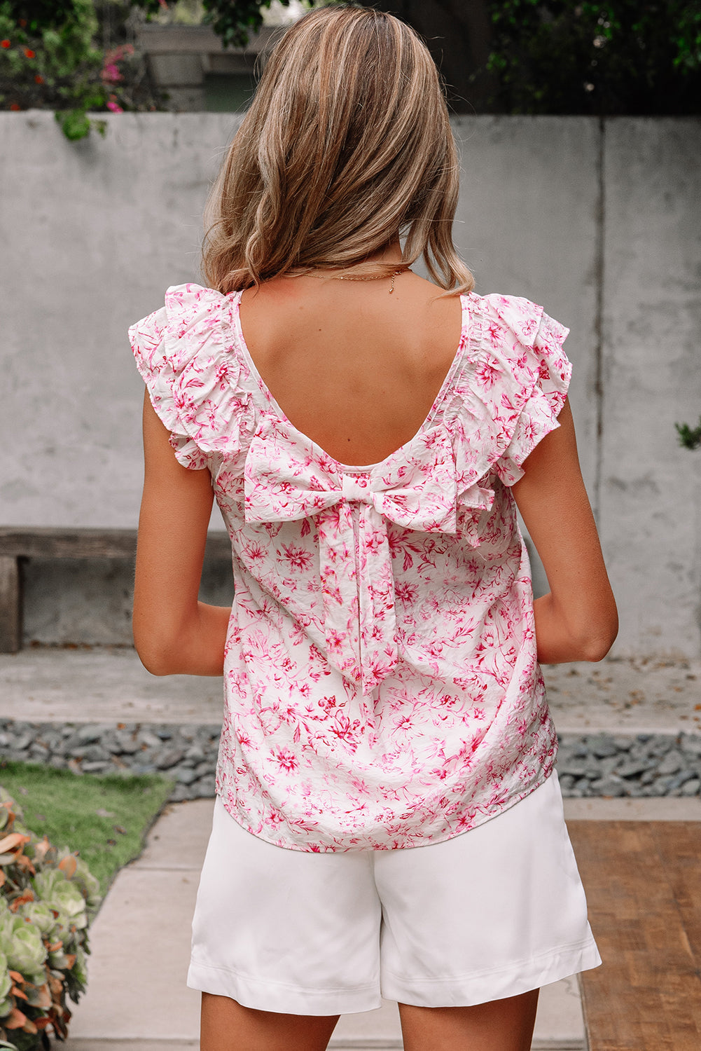 Aya Bow Back Square Blouse-1
