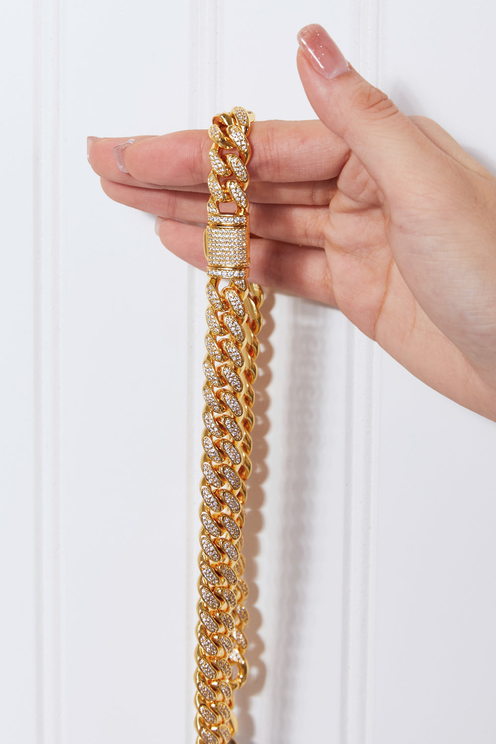 Brass Curb Chain Necklace-4