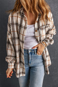 Khloe Oversized Plaid Pattern Shacket-0