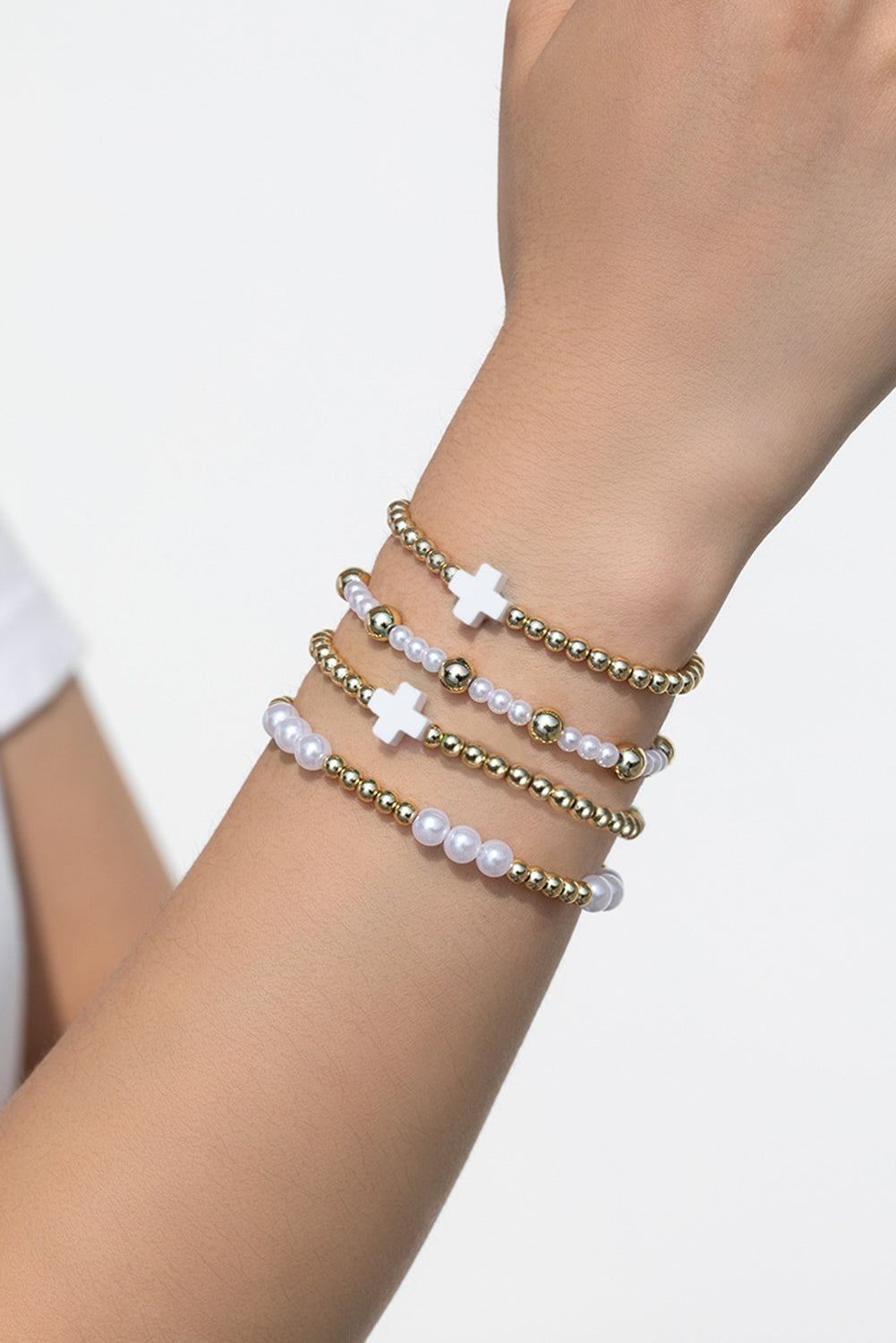 Arely Beaded Elastic Layered Bracelet-1