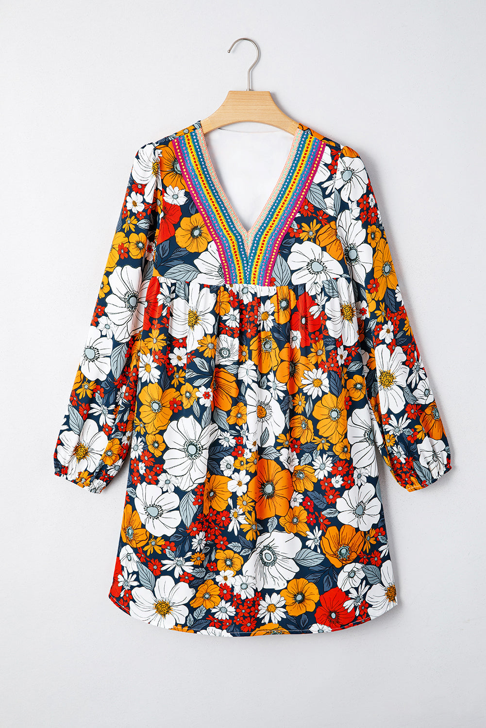 Blakely Floral Long Sleeve Mini Dress-1