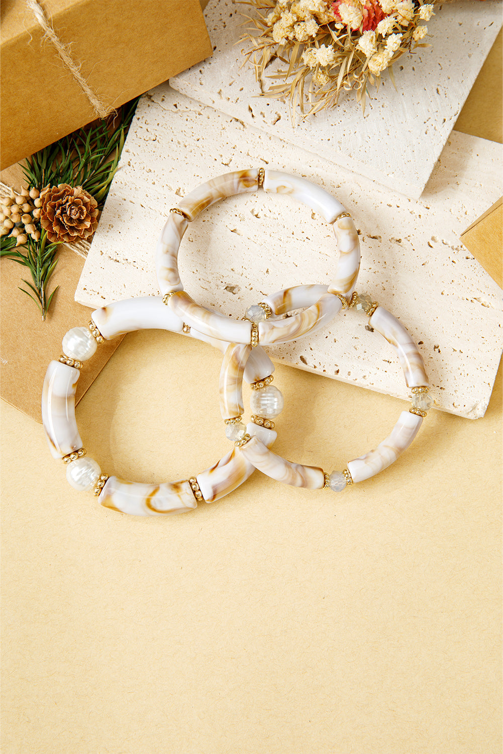 Eleanora Bead Stretch Bracelet Set-4