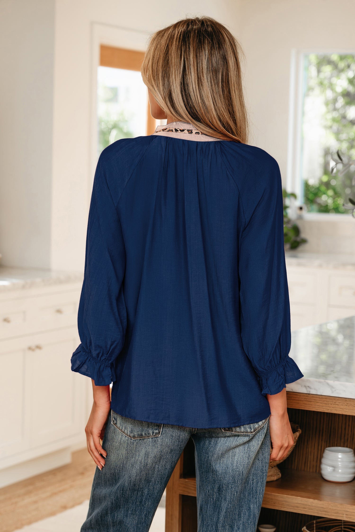 Soraya Flounced Bracelet Sleeve Blouse-1