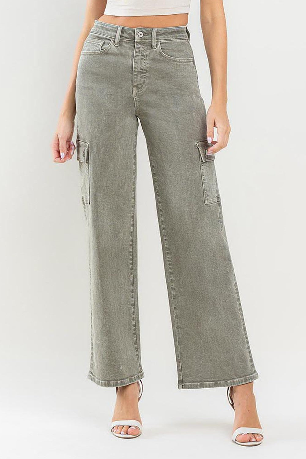Vervet by Flying Monkey 90's Super High Rise Cargo Jeans-0