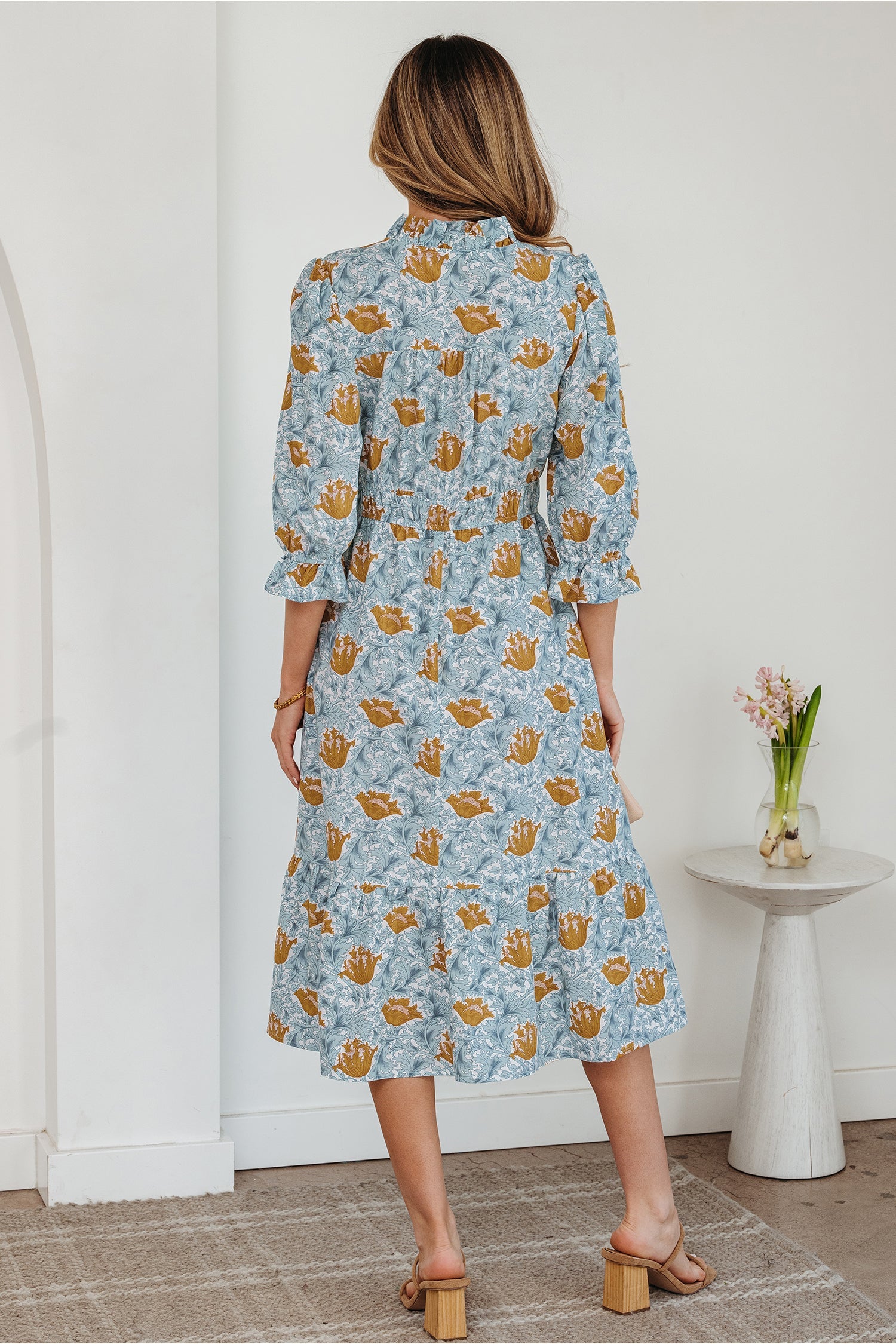 Rosalee Bracelet Sleeve Long Dress-1