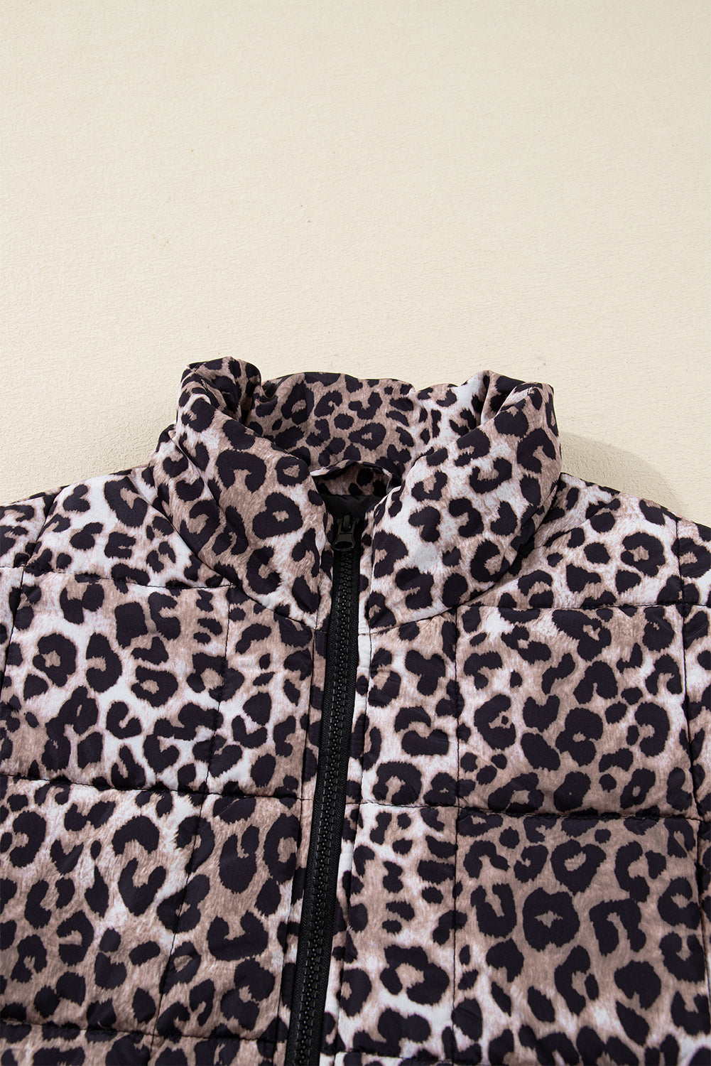 Aria Zipper Casual Puff Vest-2