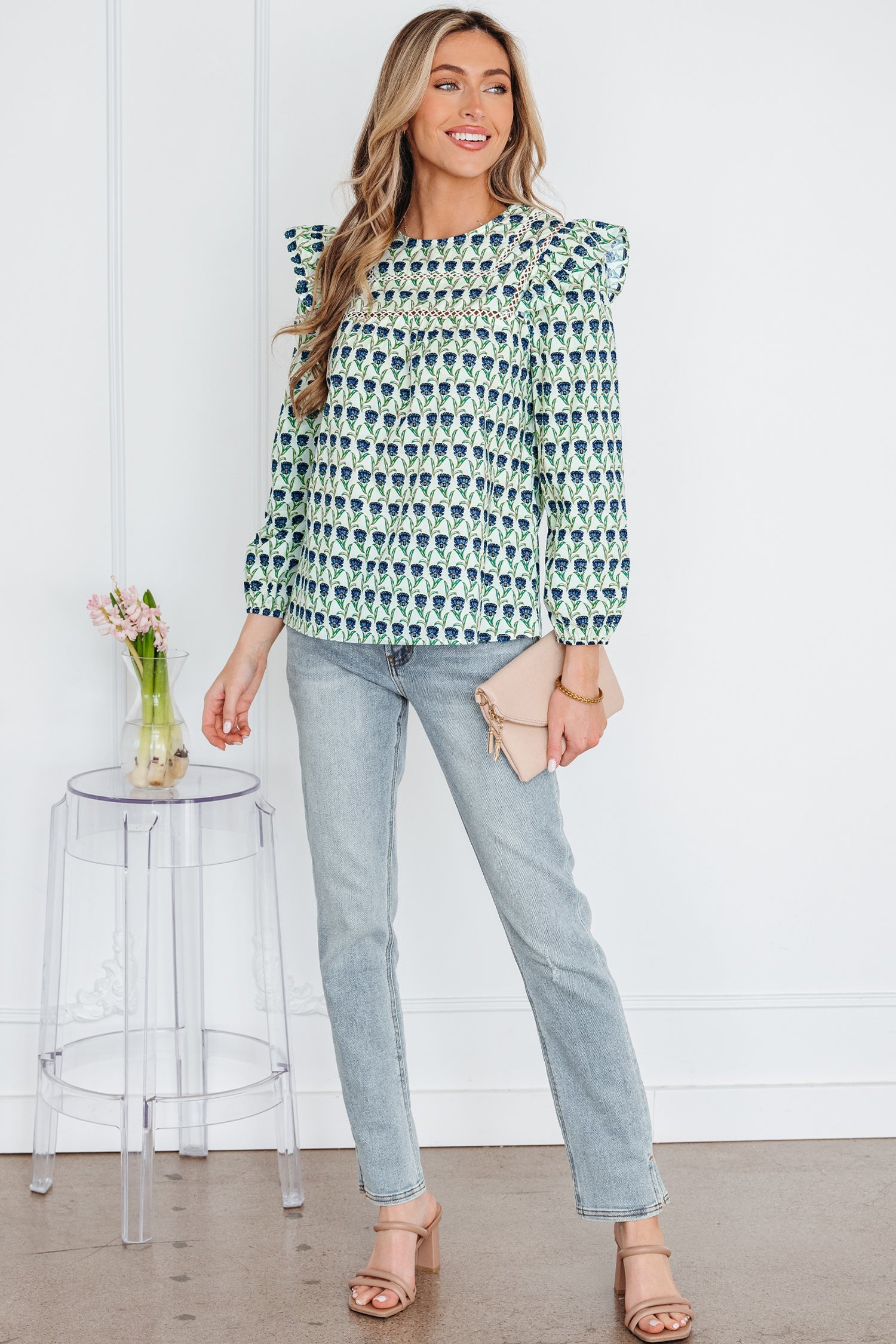 Amalia Long Sleeve Blouse Long Sleeve Top-4
