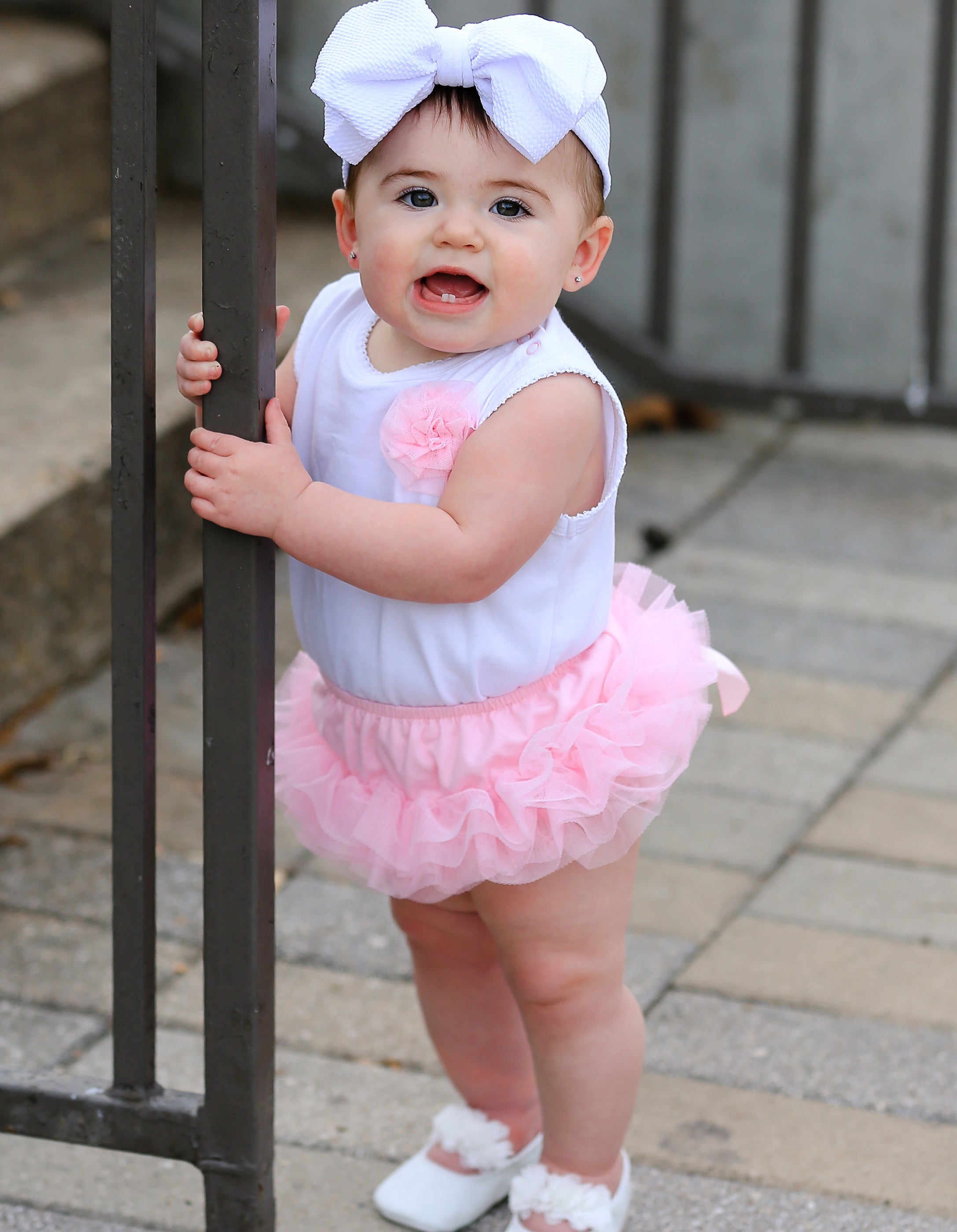 AnnLoren Baby/Toddler Girls Sleeveless One Piece Layering Bodysuit White Onesie-3