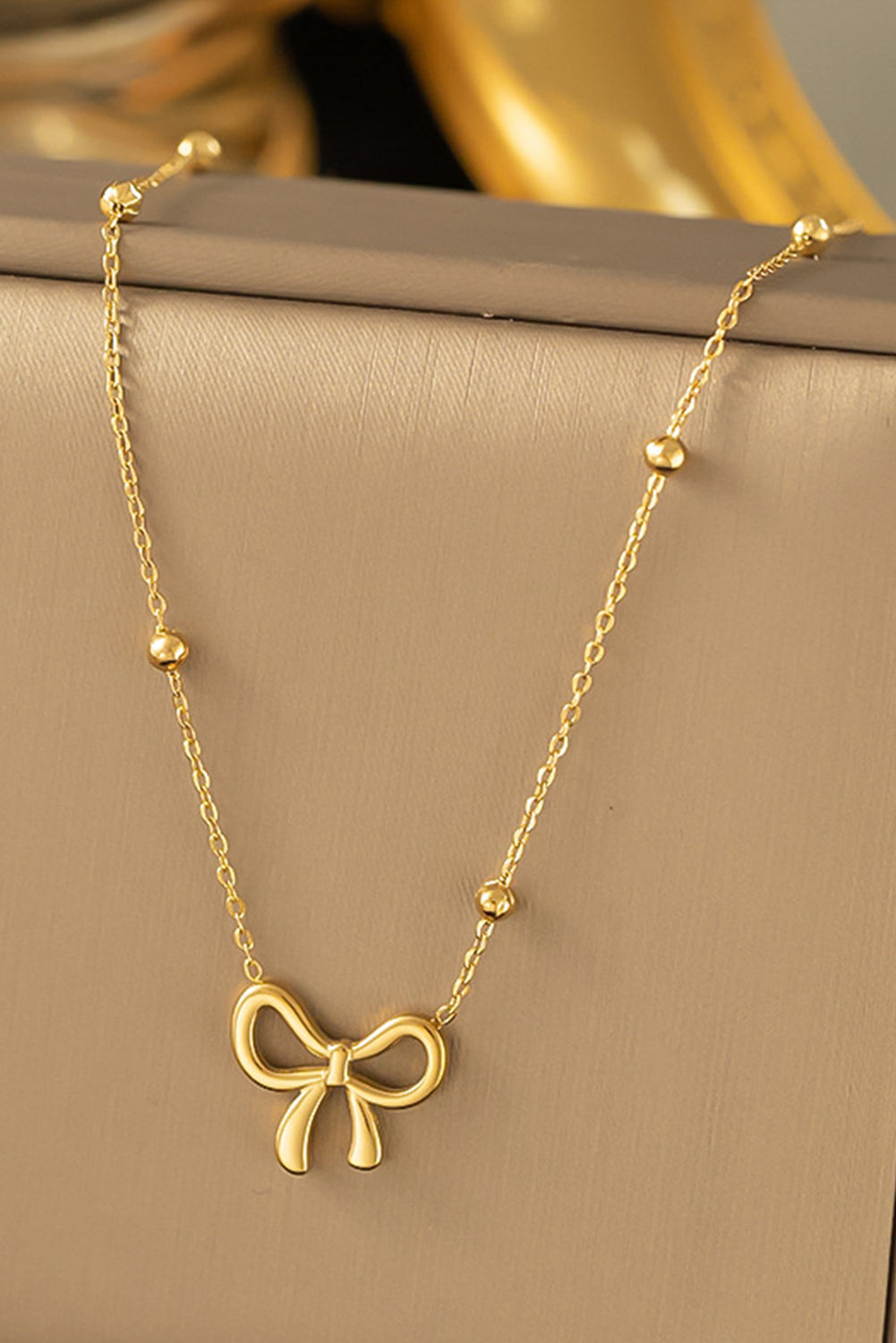 Macie Pendant Plated Choker Necklace-0