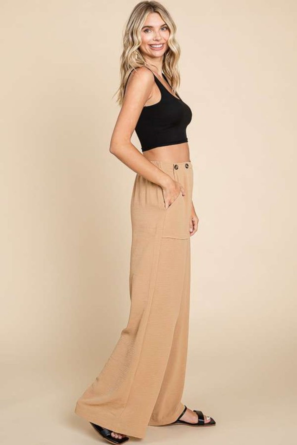 Culture Code Full Size High Waist Wide Leg Cargo Pants-2