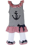 AnnLoren Girls Boutique Patriotic Sailor Outfit Tunic and Capri Leggings-5