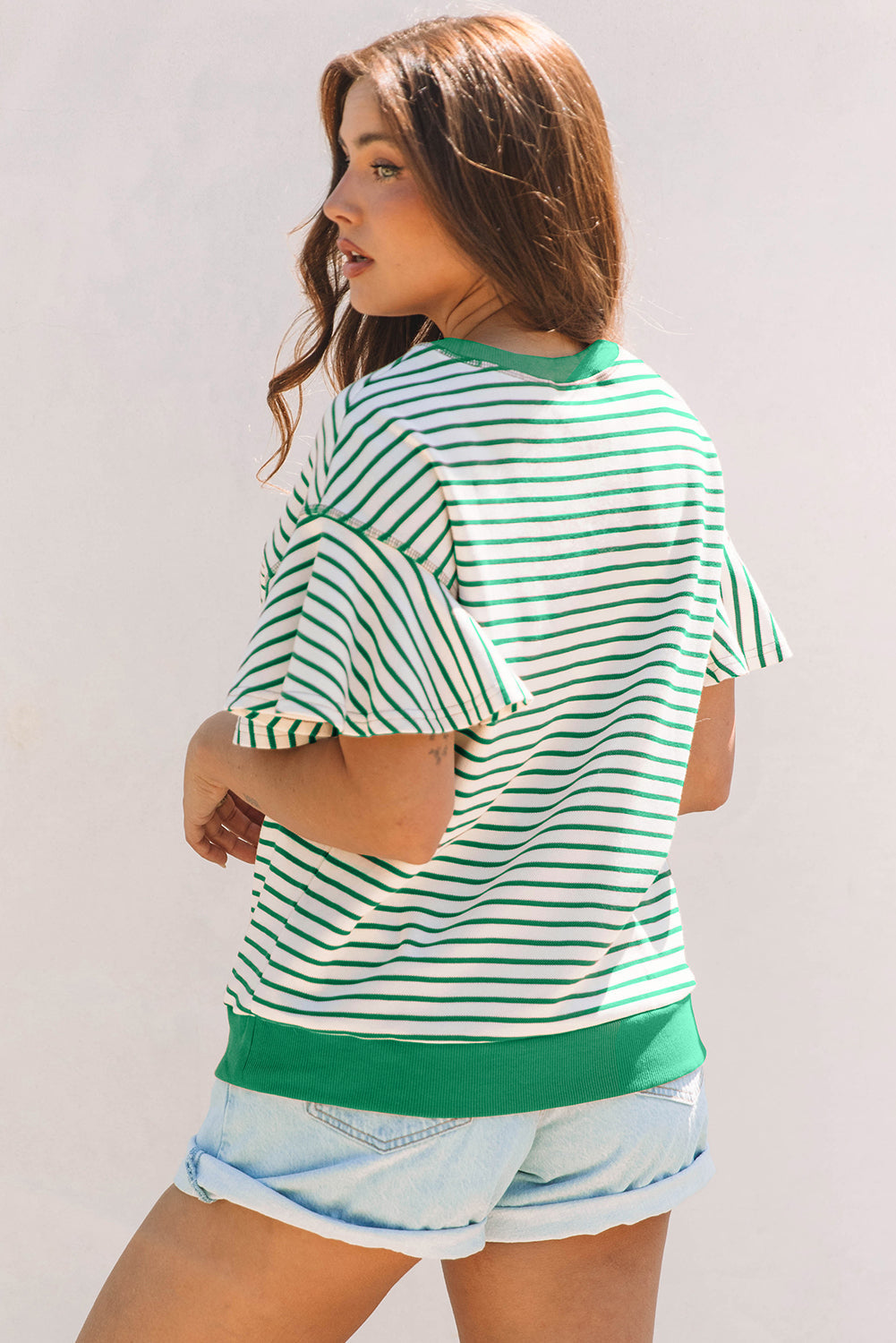 Sol Ruffle Short Sleeve Top-2