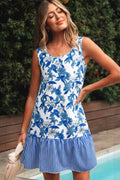 Dior Ruffle Hem Patchwork Dress-0