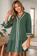 Xyla Bracelet Sleeve Shift Dress-0