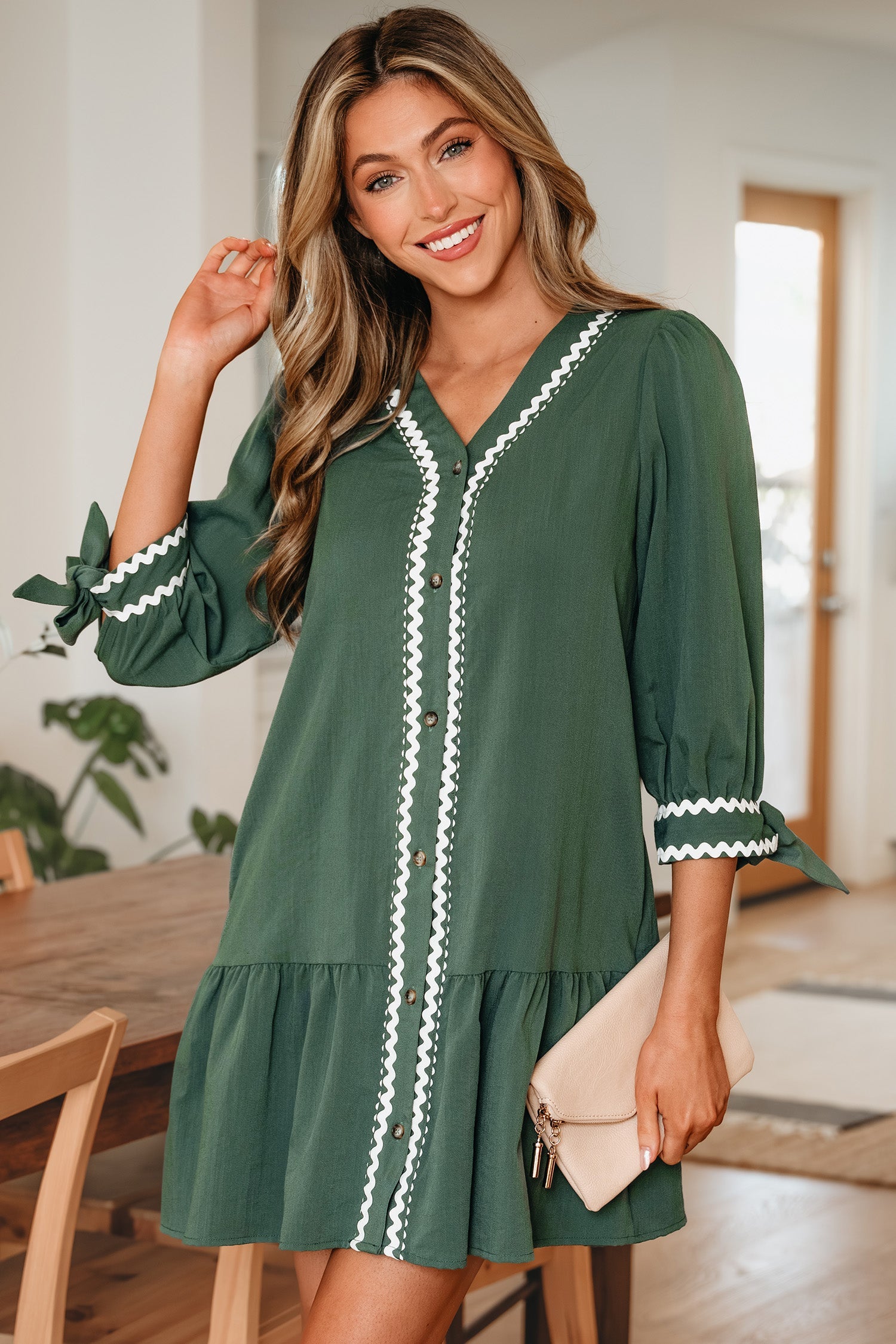 Xyla Bracelet Sleeve Shift Dress-0