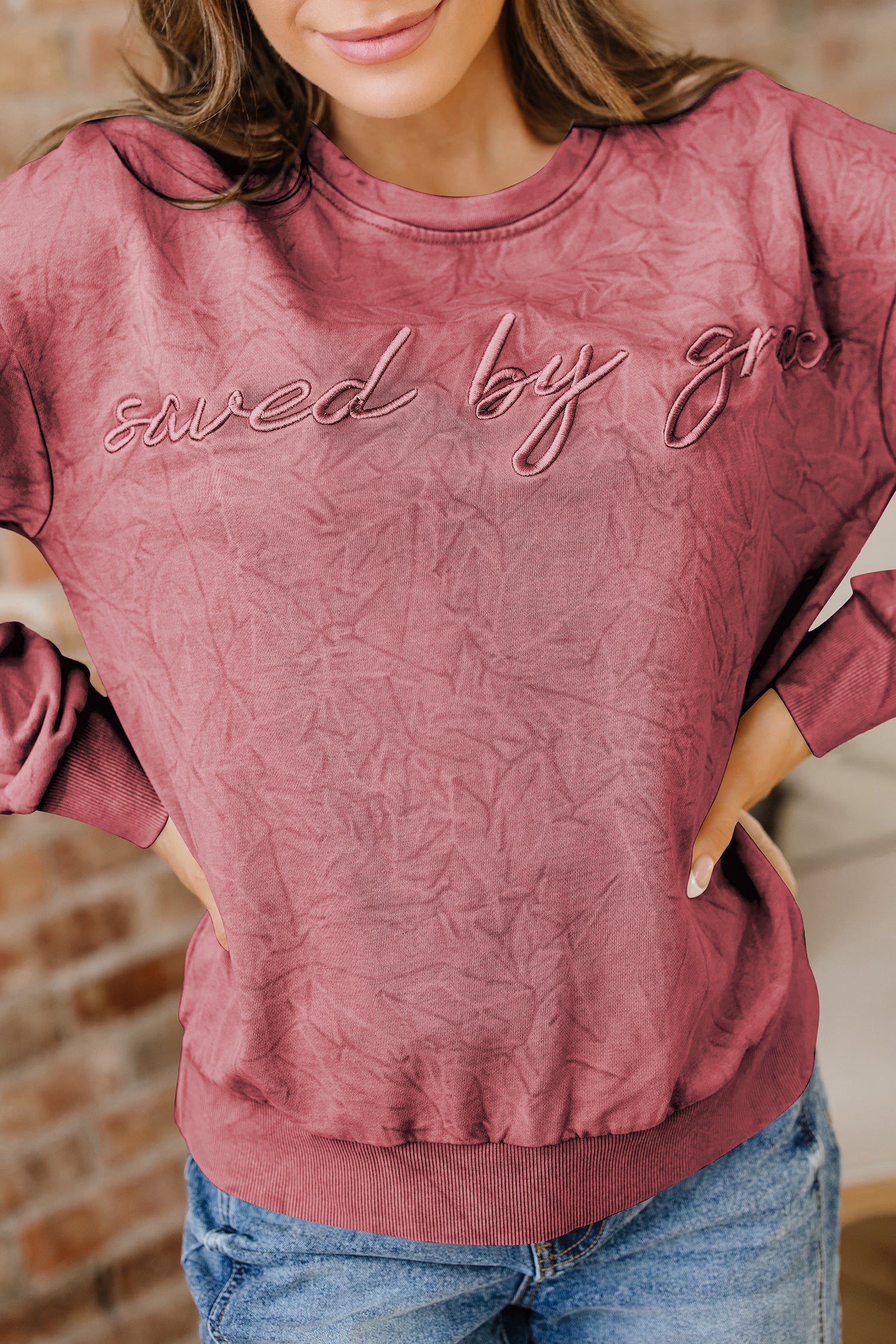 Kaia Mineral Wash Loose Sweatshirt-4