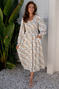 Indy Puff Sleeve Long Dress-0