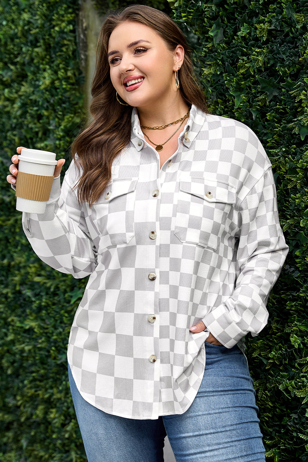 Emily Down Casual Western Plus Jacket-0