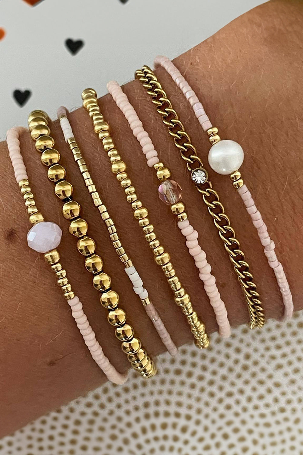 Nancy Simple Beaded Layer Bracelet-0