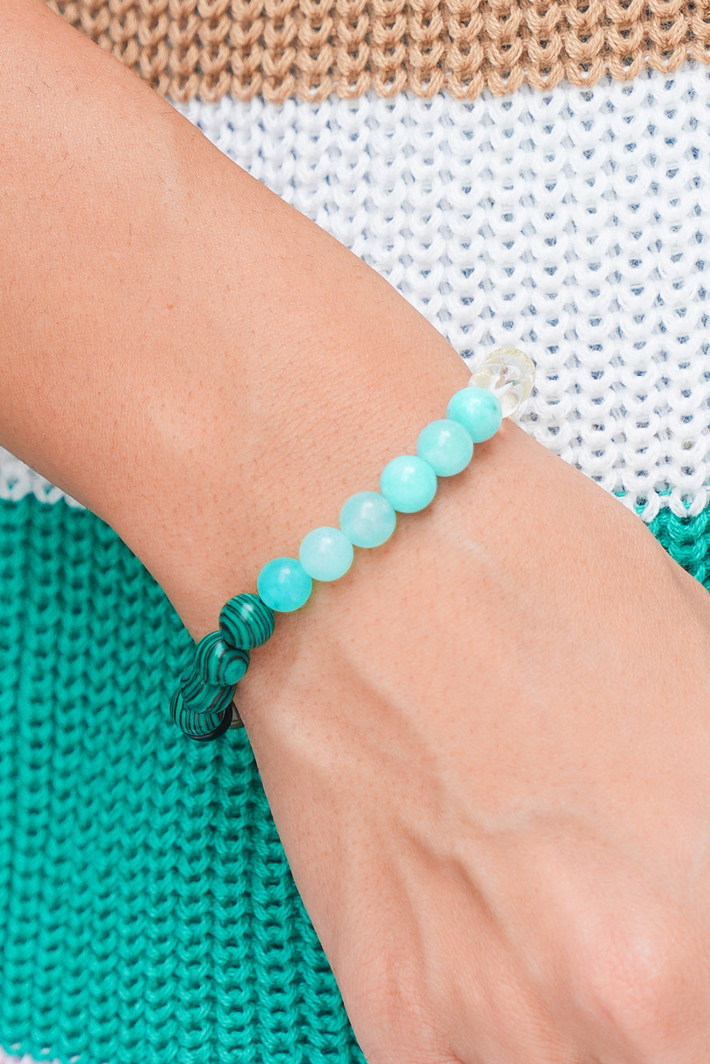 Gemma Crystal Beaded Elastic Bracelet-3