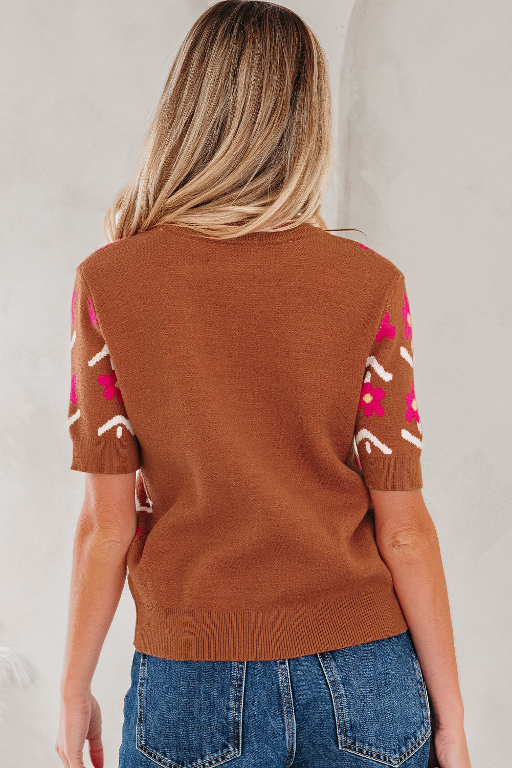 Karla Short Puff Sleeve Sweater-1