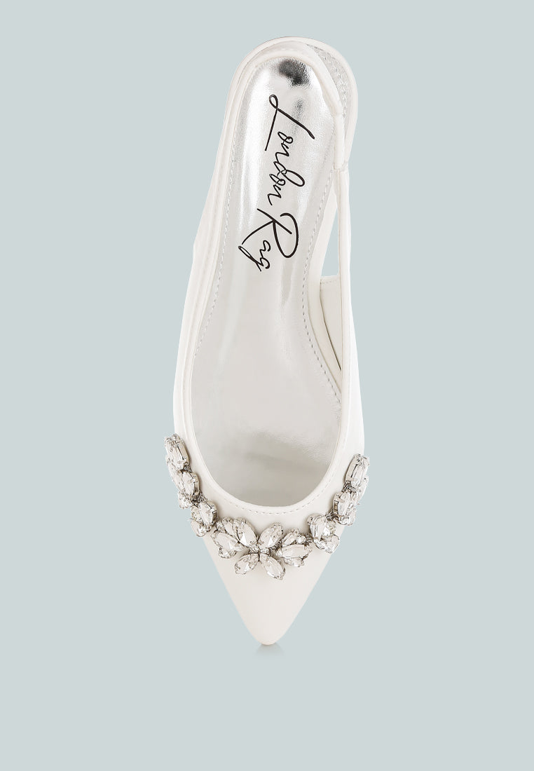 Adhara Diamante Embellished Flat Sandals-3