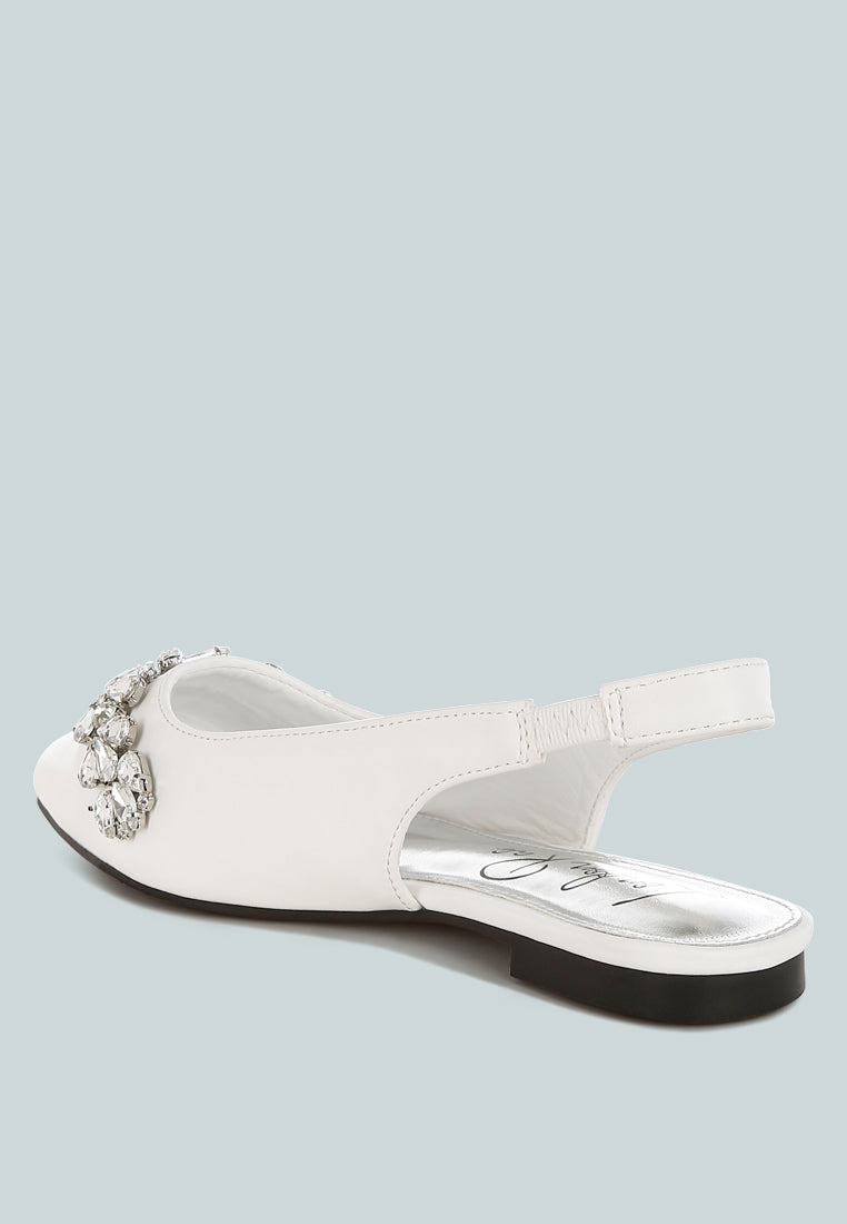 Adhara Diamante Embellished Flat Sandals-2
