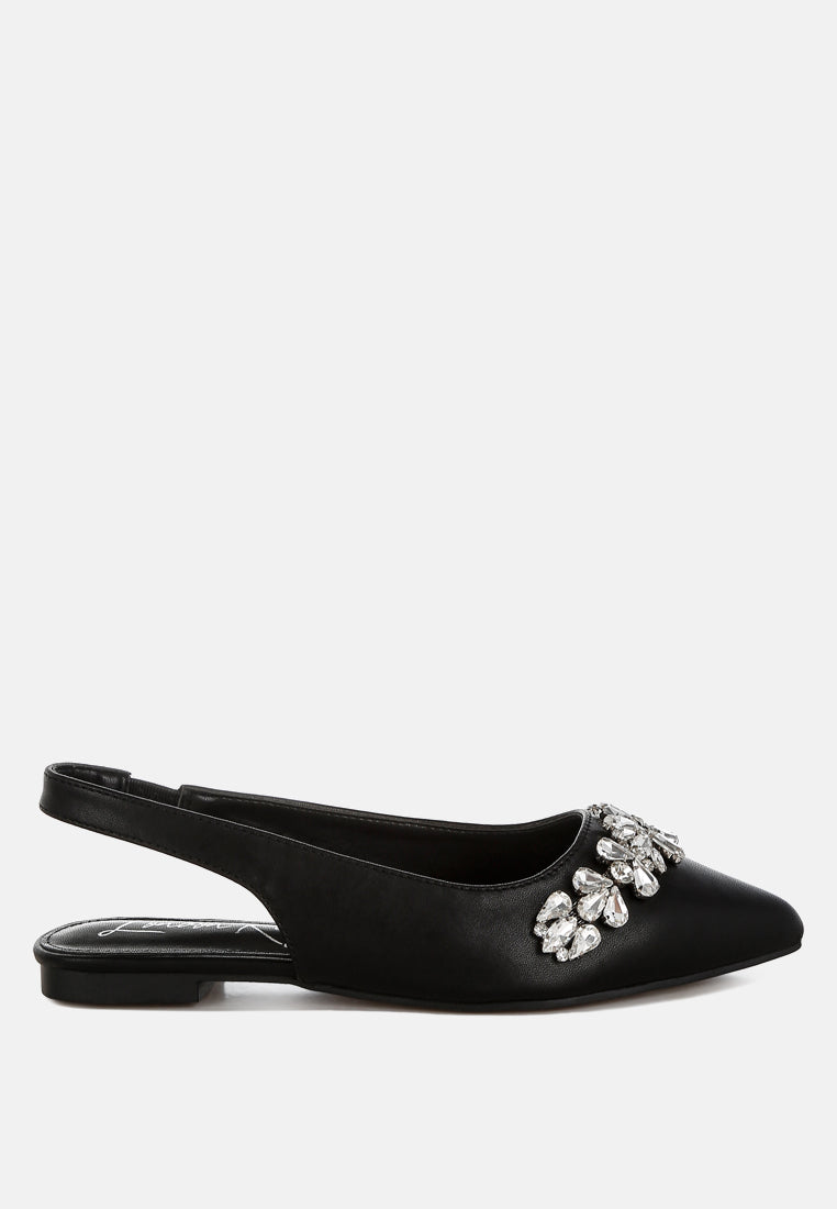 Adhara Diamante Embellished Flat Sandals-6