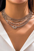 5pcs Layered Chain Collarbone Necklaces Set-1